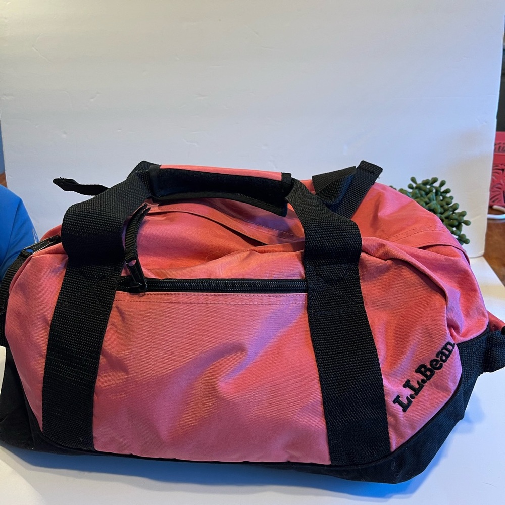 L.L. Bean Pink Small Gym Duffle Bag.